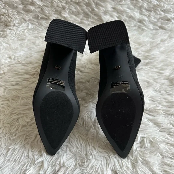 Cape Robbin Faina Knit Sock Boots Block Heel Pointed Toe Black Size 7 New In Box - Picture 7 of 9